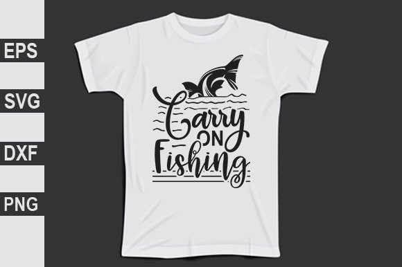 Christian Svg Design: Carry on Fishing Graphics
